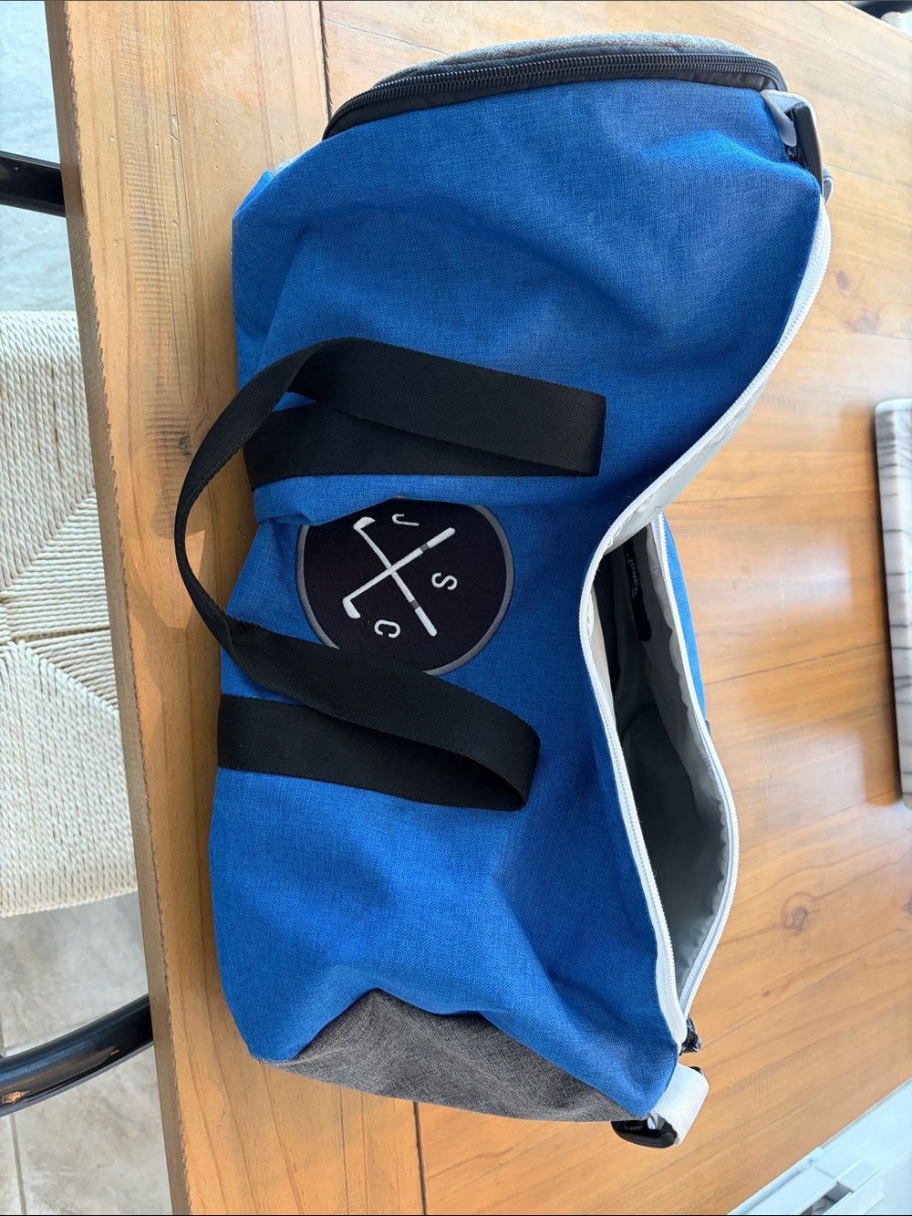 Blue JS Logo Duffel Bag - Casual Weekender